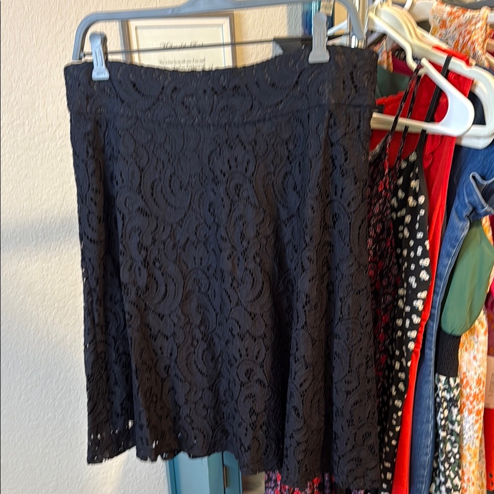 Alfani Elegant Black Lace Skirt, Size 10